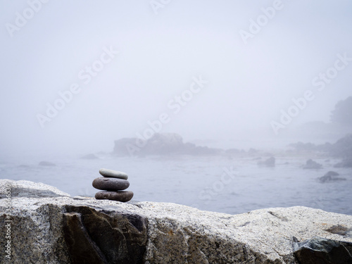 Canvas Print zen stones in the water