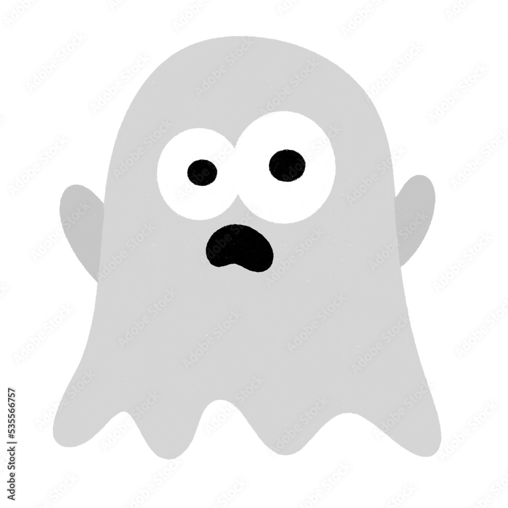 Halloween ghost icon cartoon.