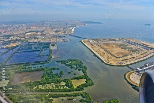 Jakarta's reclamation island view from above