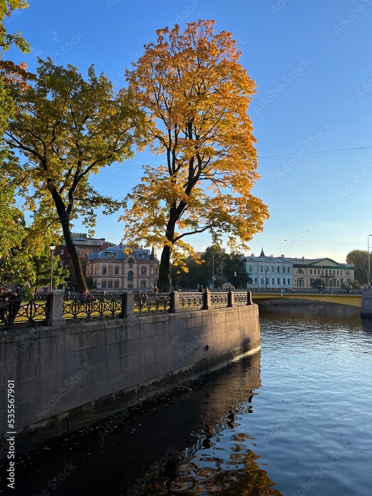 Golden fall in Saint Petersburg