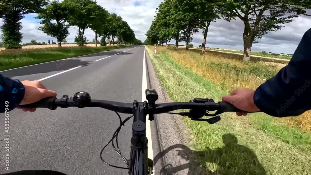 Gravel bicycle ride on the road in the summer season Gravel bicycle ride on the road in the summer season