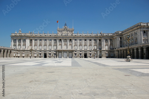 Backyard of the Royal Palace of Spain in the Center of Madrid