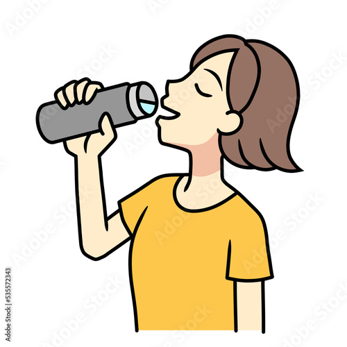 person drinking water