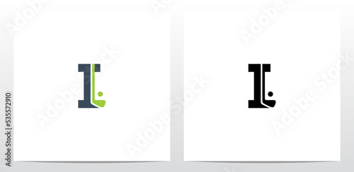 Golf Stick And Ball On Letter Logo Design I