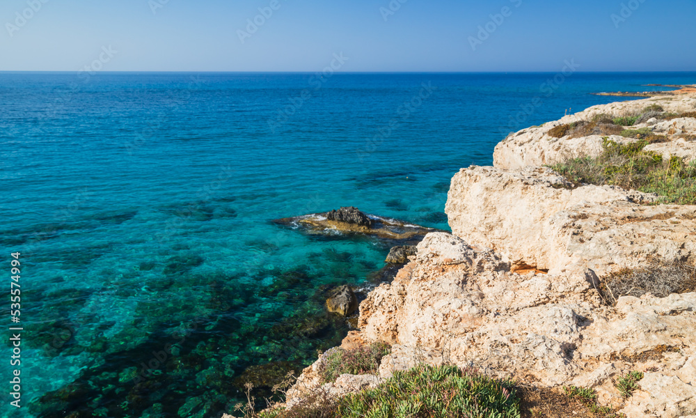 Coast of Mediterranean Sea. Landscape of Ayia Napa