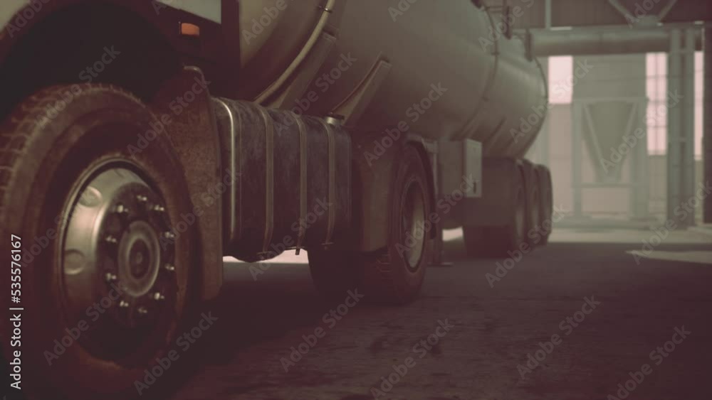 natural gas tanker truck at the natural gas station natural gas tanker truck at the natural gas station
