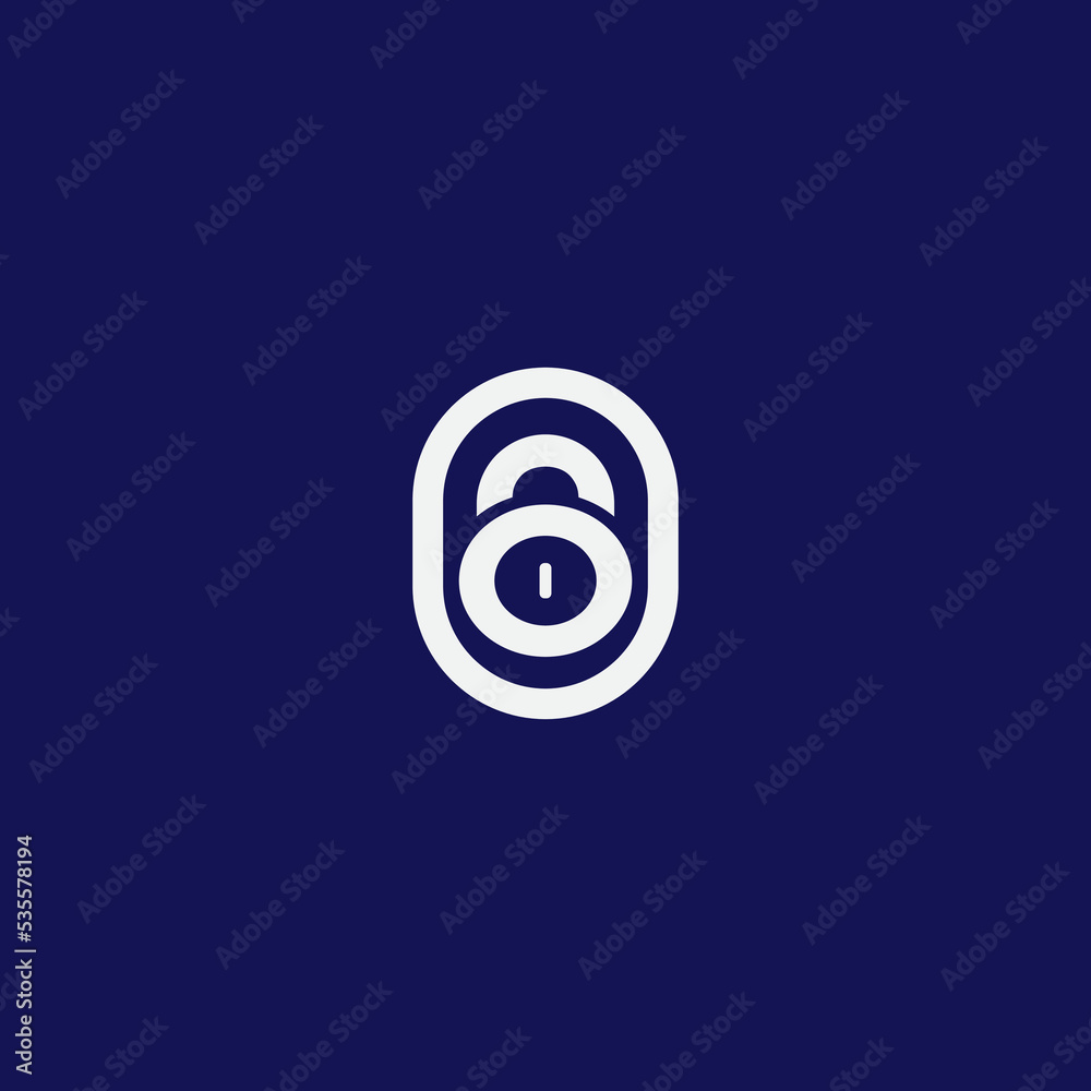 Rounded padlock illustration Rounded padlock illustration