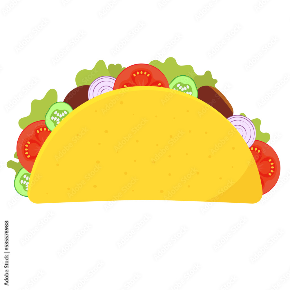 Tacos With Meat And Vegetables Traditional Mexican Fast Food Taco tacos-with-meat-and-vegetables-traditional-mexican-fast-food-taco