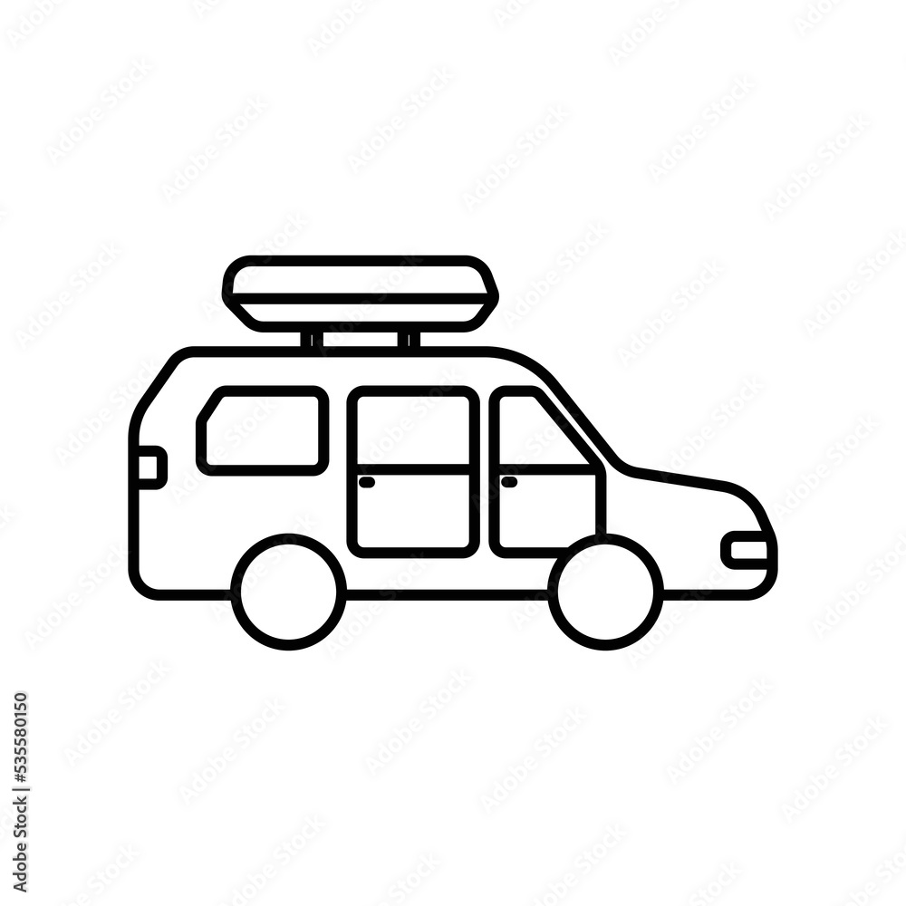 Freight cars line icon illustration. icon related to travel. Simple design editable