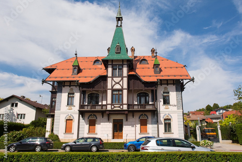An historic traditional house in the small town of Vrhnika near Ljubljana in central Slovenia
