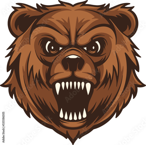 BROWN BEAR HEAD VECTOR ILLUSTRATION