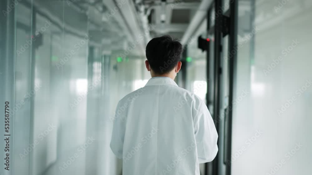 young man doctor works in office young man doctor works in office