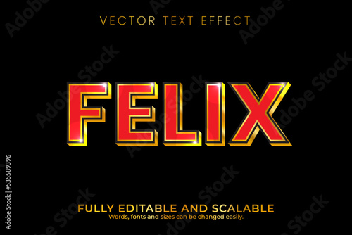 Felix 3d text effect with black background