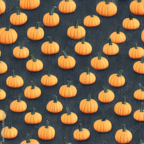 Pumpkin, halloween pattern, seasmless, tile © LikotoArtworks