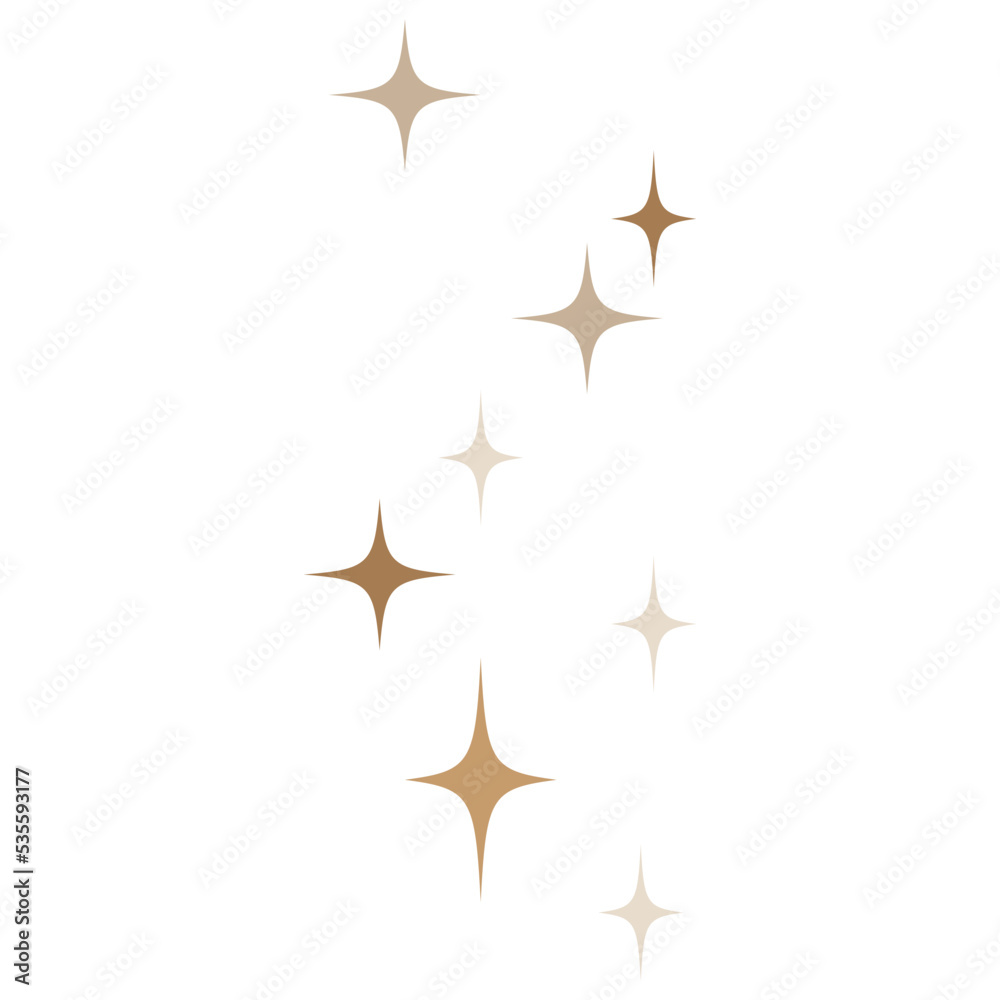 Fototapeta premium sparkle stars retro aesthetics flat vector illustration 