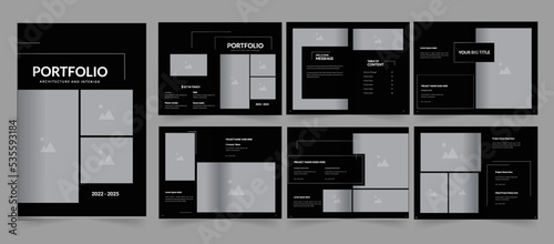 Architecture & Interior  portfolio design or  portfolio design template photo