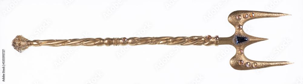 Obraz premium poseidon trident isolated on white background