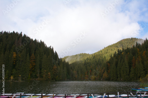 lake and mountains