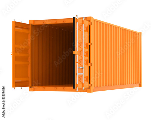 Container on transparent background. 3d rendering - illustration