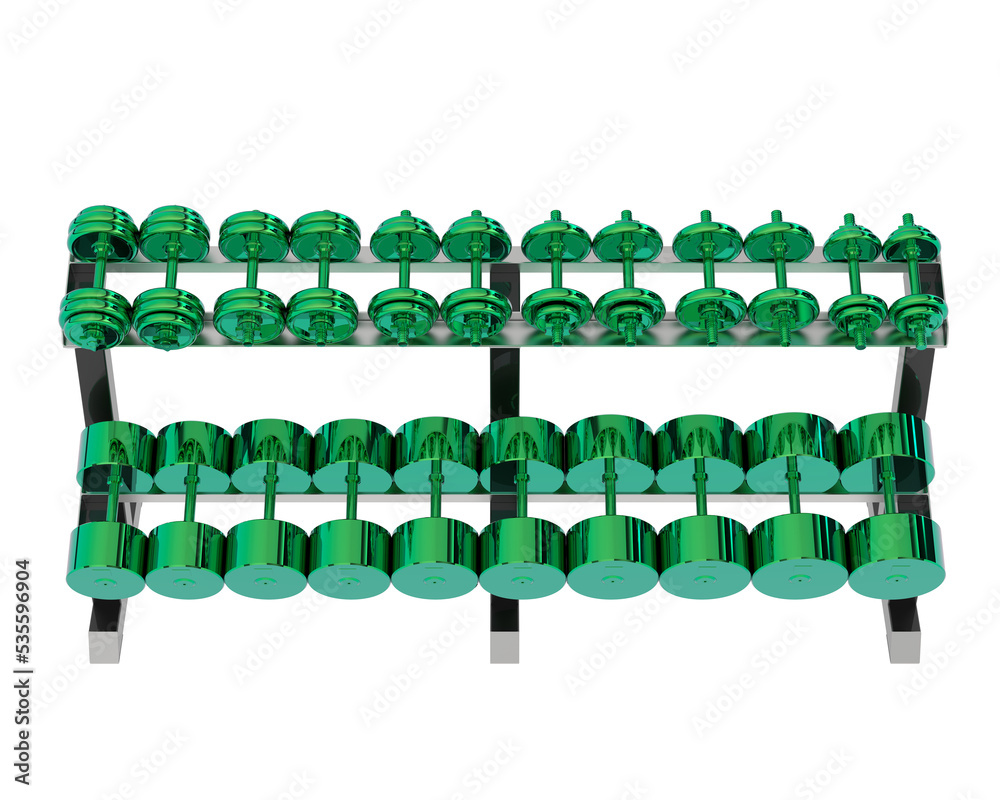 Fototapeta premium Sports equipment on transparent background. 3d rendering - illustration
