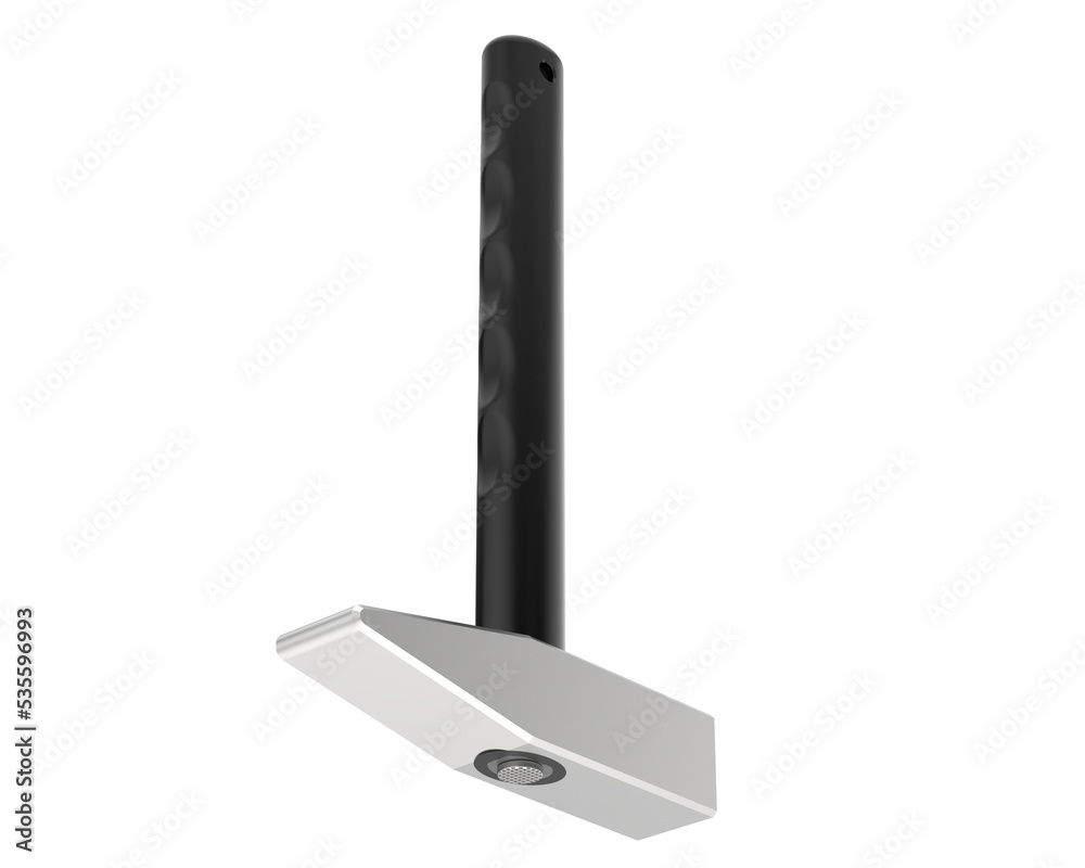 Small hammer on transparent background. 3d rendering - illustration Small hammer on transparent background. 3d rendering - illustration