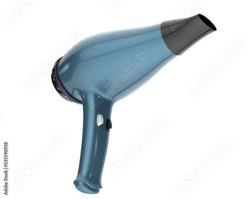 Hair dryer on transparent background. 3d rendering - illustration