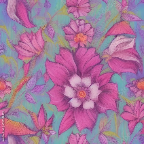 Seamless flowers  tile  tiling 