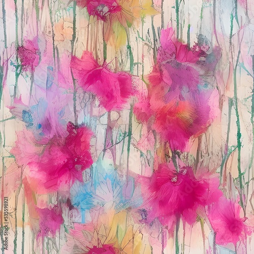 Seamless flowers, tile, tiling,