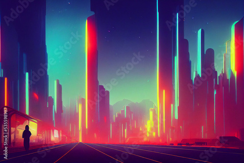 Illustration of City of the Future 2044