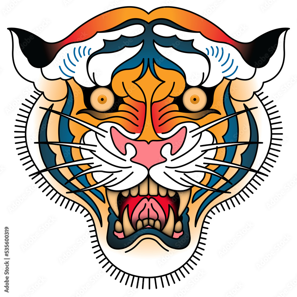 ferocious tiger head