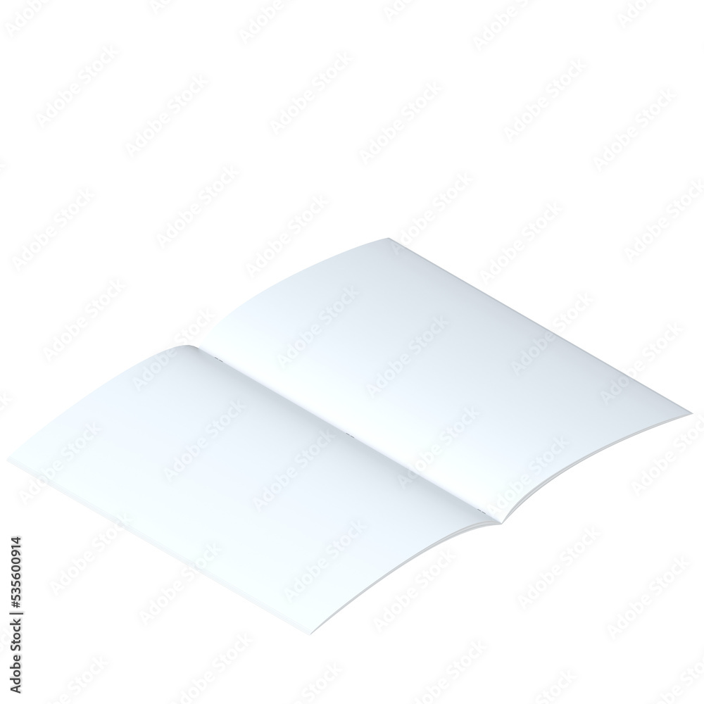 3d rendering illustration of a brochure mockup 3d rendering illustration of a brochure mockup