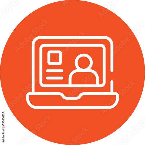 Online meeting vector icon