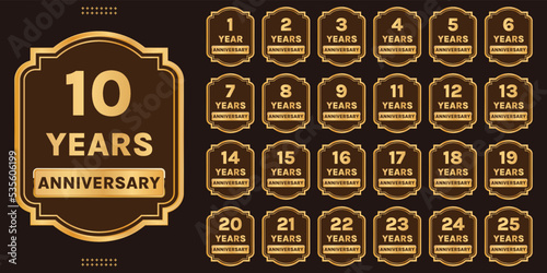 golden anniversary badge set 