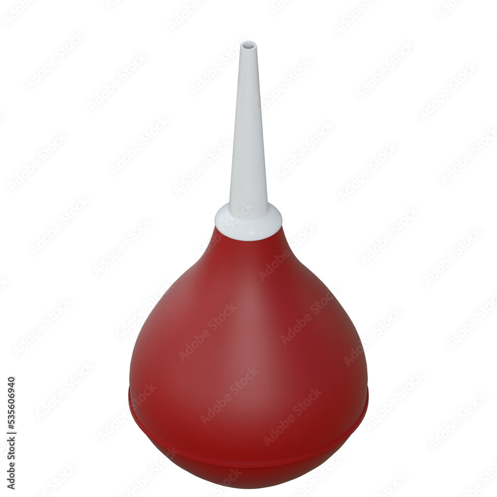 3d rendering illustration of a bulb syringe 3d rendering illustration of a bulb syringe