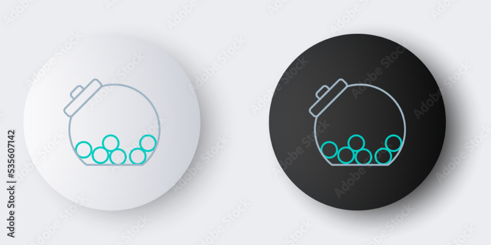 Line Glass jar with candies inside icon isolated on grey background. Colorful outline concept. Vector Line Glass jar with candies inside icon isolated on grey background. Colorful outline concept. Vector