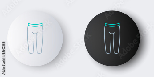 Line Leggings icon isolated on grey background. Colorful outline concept. Vector