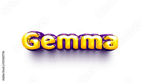 name of girls bubbly celebration decoration hanging air balloon shiny gemma