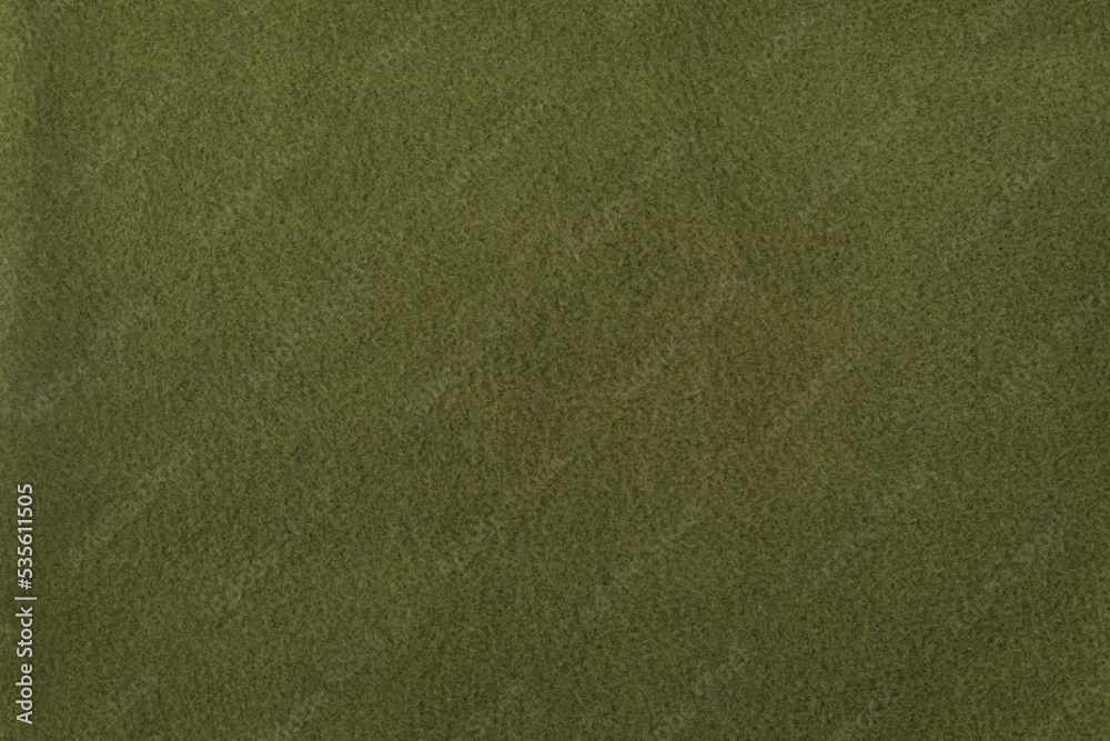 Fototapeta premium Khaki fleece texture. Seamless piece of fleece. The texture of the fabric is green.