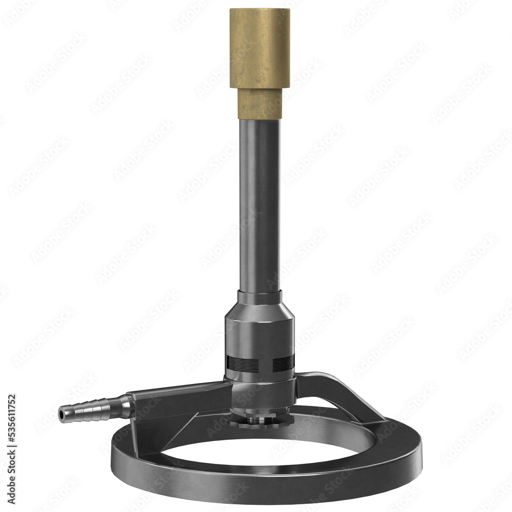 3d rendering illustration of a bunsen burner 3d rendering illustration of a bunsen burner