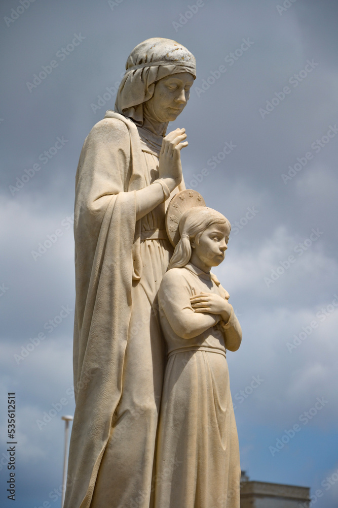 Statue at the Basilica of the National Shrine of the Blessed Virgin of Ta' Pinu on the island of Gozo, Malta