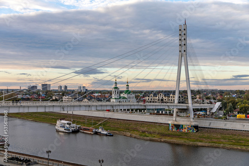 Bridge over the Tura River. Tyumen photo