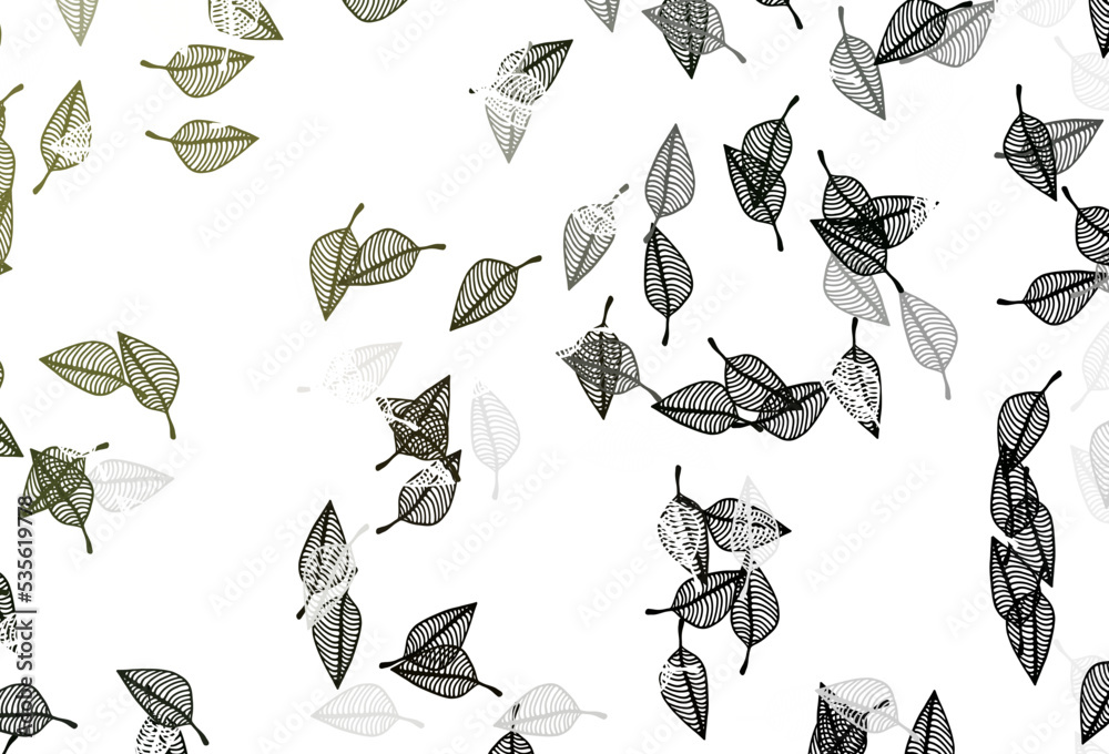 Obraz premium Light Green vector sketch background.