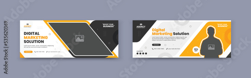 Digital marketing agency and corporate business modern  cover social media post banner template