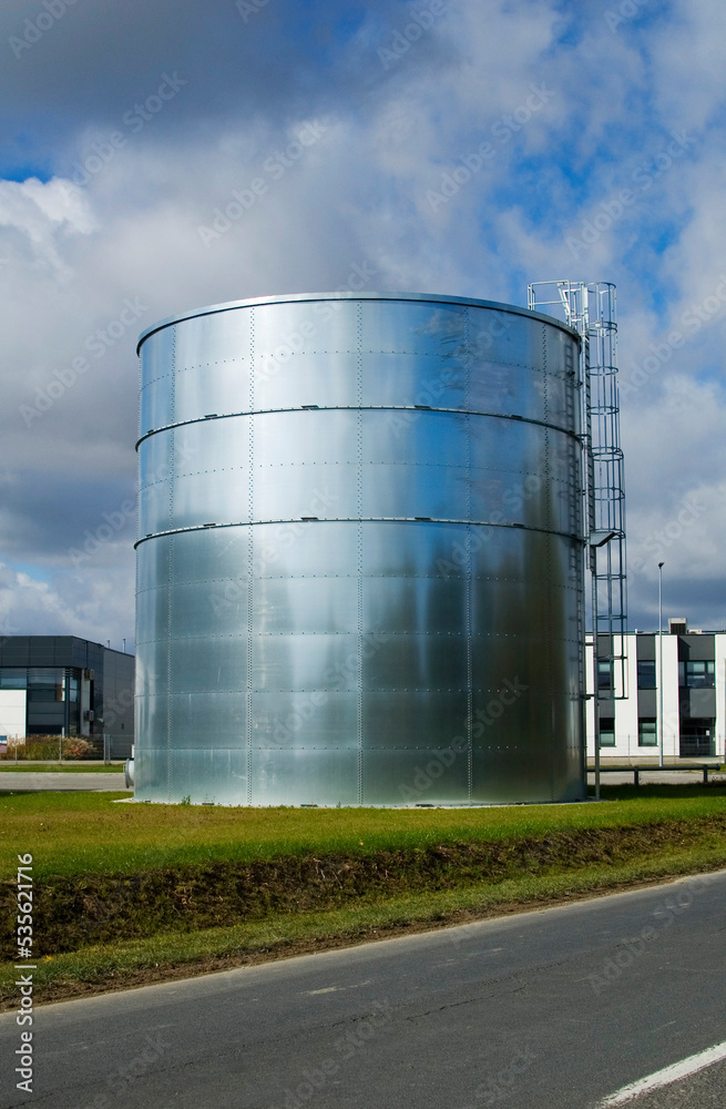 Industrial water reservoir for fire fighting.