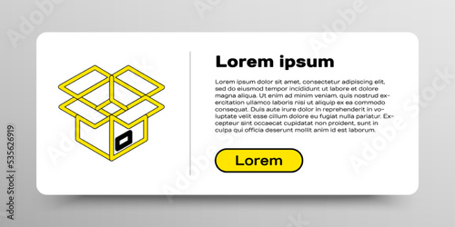 Line Unboxing icon isolated on white background. Colorful outline concept. Vector