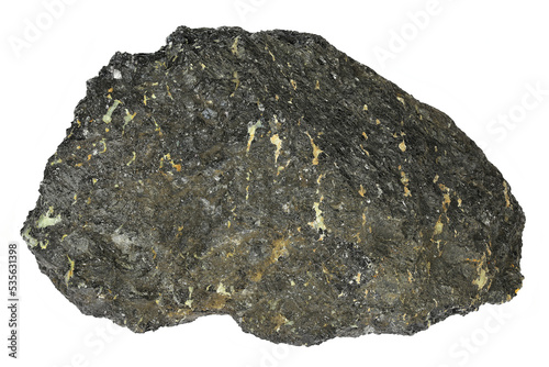 chromite from the Czech Republic isolated on white background photo