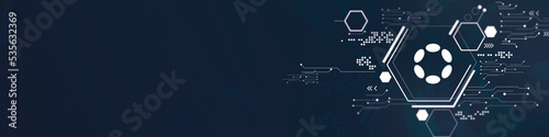 Abstract polkadot blockchain digital background