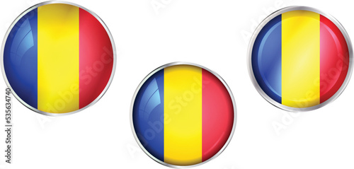 Free Download Round national flag pin of Chad.Circular vector flag of Chad - GFXLoad