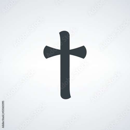 Religion cross icon, christianity symbol, church faith icon. Stock vector illustration isolated on white background.
