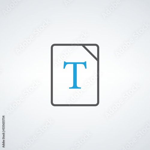 Text document icon with let...